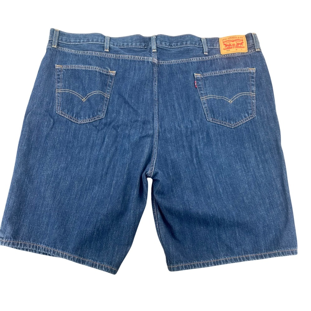 Levis 469 Loose Straight Denim Shorts Mens W52 Dark Wash Blue 54791-0005